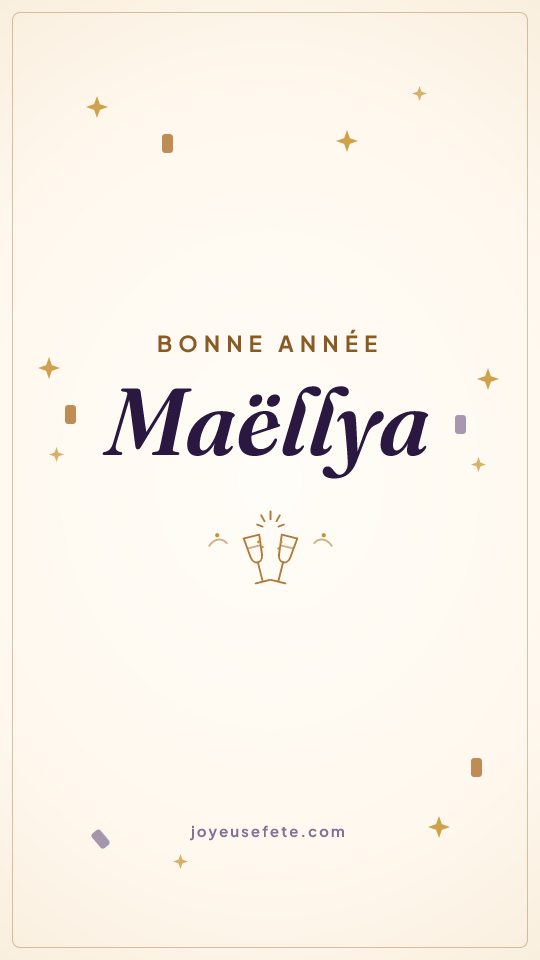 Image « Bonne année Maëllya » au format story