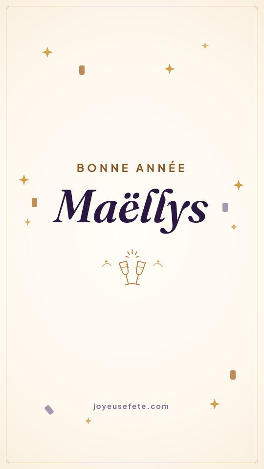 Image « Bonne année Maëllys » au format story