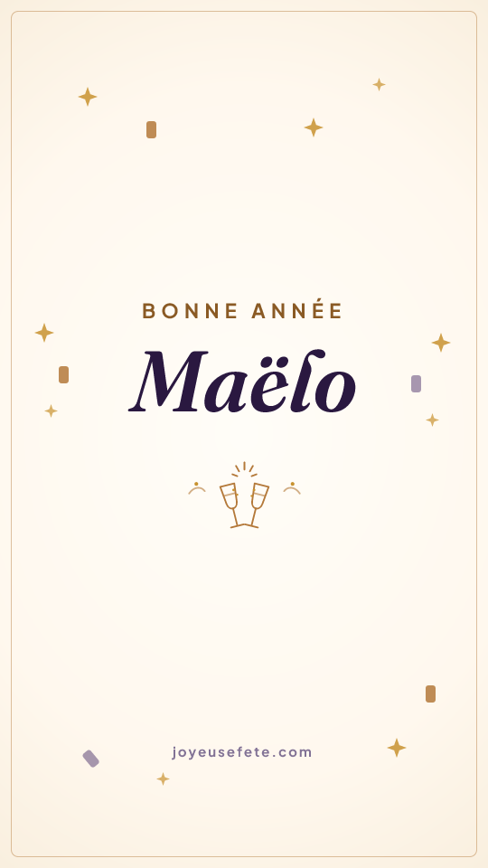 Image « Bonne année Maëlo » au format story