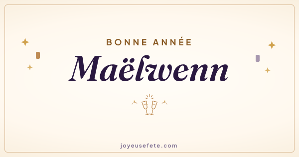 Image « Bonne année Maëlwenn » au format large