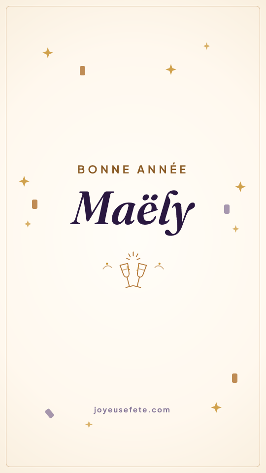 Image « Bonne année Maëly » au format story