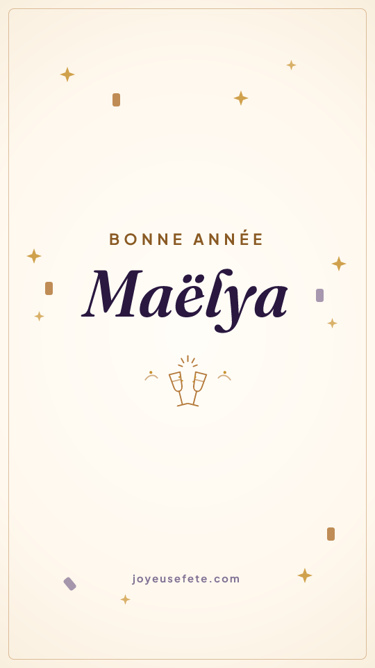 Image « Bonne année Maëlya » au format story