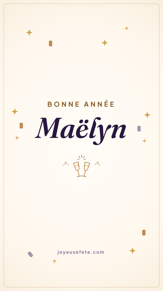 Image « Bonne année Maëlyn » au format story