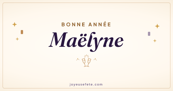 Image « Bonne année Maëlyne » au format large