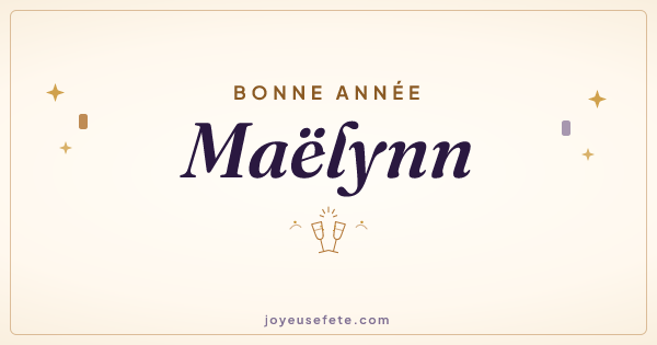 Image « Bonne année Maëlynn » au format large