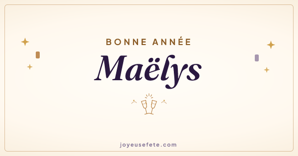 Image « Bonne année Maëlys » au format large