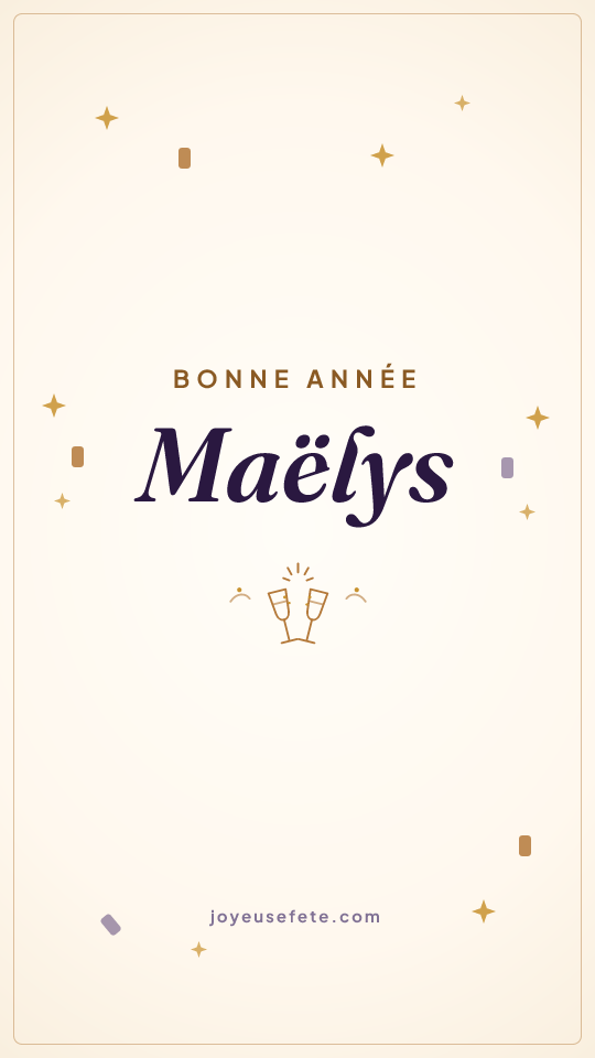 Image « Bonne année Maëlys » au format story