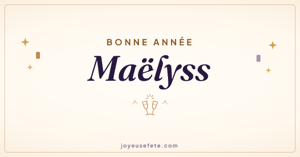 Image « Bonne année Maëlyss » au format large
