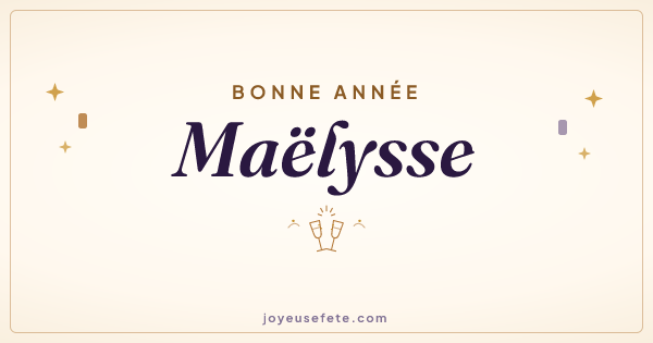 Image « Bonne année Maëlysse » au format large