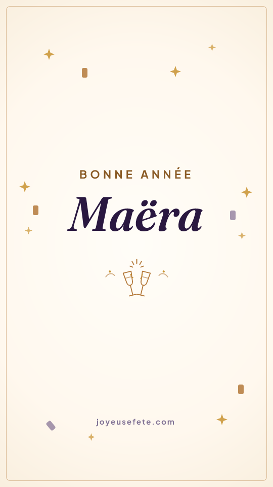 Image « Bonne année Maëra » au format story