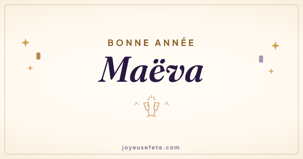 Image « Bonne année Maëva » au format large