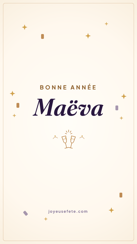 Image « Bonne année Maëva » au format story