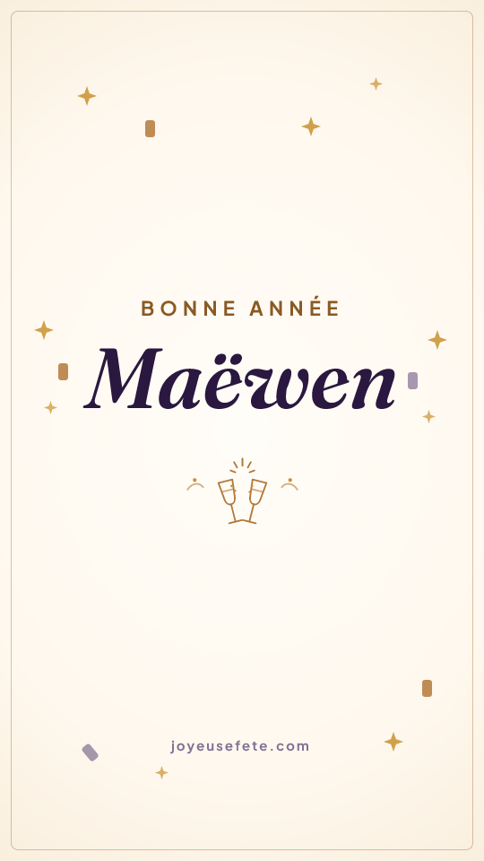 Image « Bonne année Maëwen » au format story