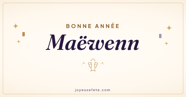 Image « Bonne année Maëwenn » au format large