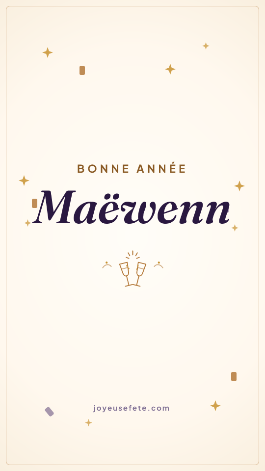 Image « Bonne année Maëwenn » au format story