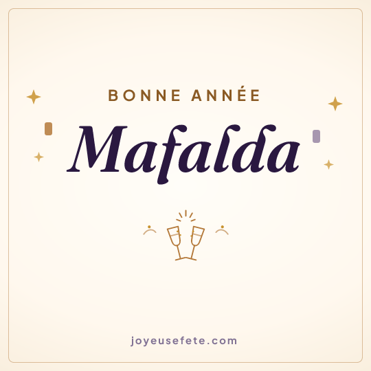 Image carrée « Bonne année Mafalda » pour WhatsApp