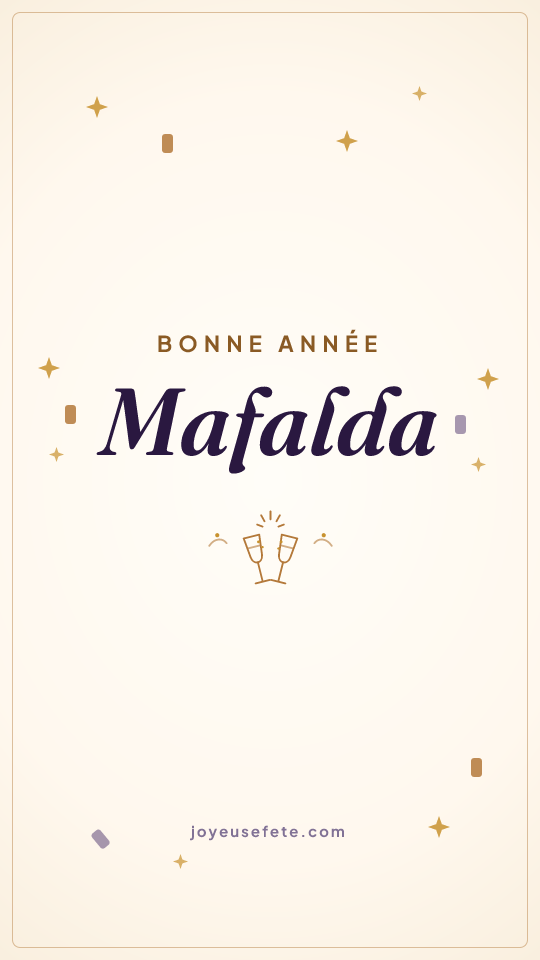Image « Bonne année Mafalda » au format story