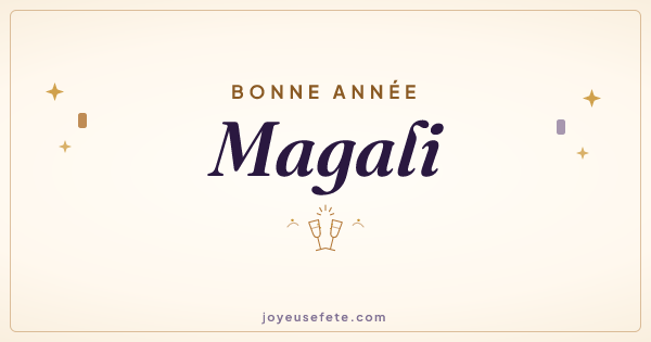 Image « Bonne année Magali » au format large