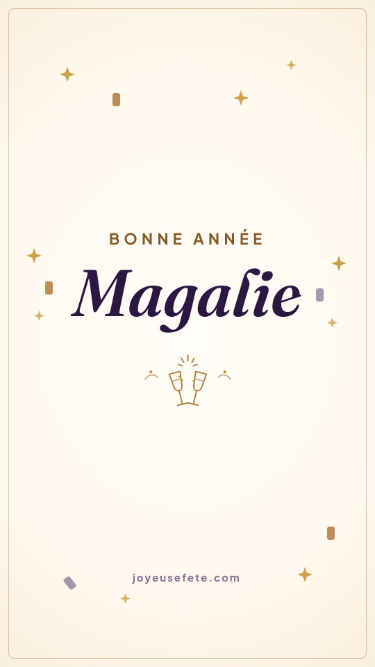 Image « Bonne année Magalie » au format story