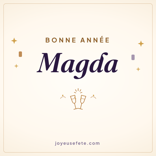 Image carrée « Bonne année Magda » pour WhatsApp