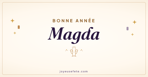 Image « Bonne année Magda » au format large