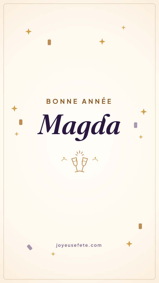 Image « Bonne année Magda » au format story