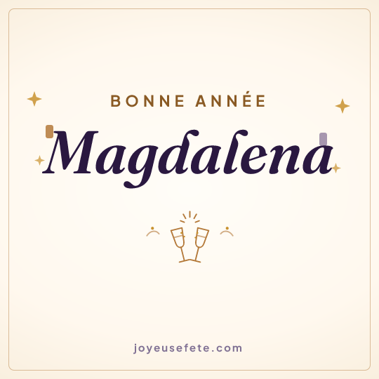 Image carrée « Bonne année Magdalena » pour WhatsApp