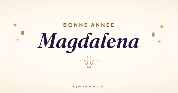 Image « Bonne année Magdalena » au format large
