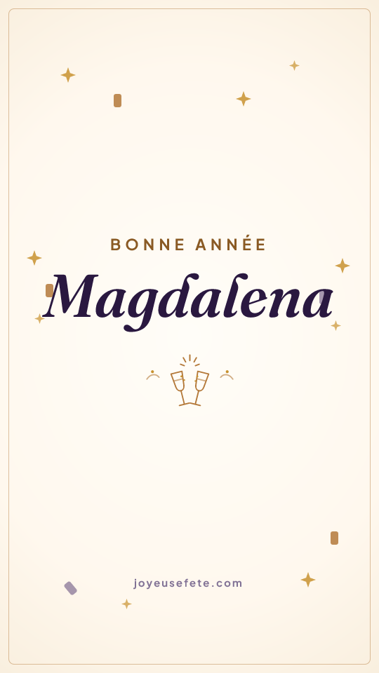 Image « Bonne année Magdalena » au format story