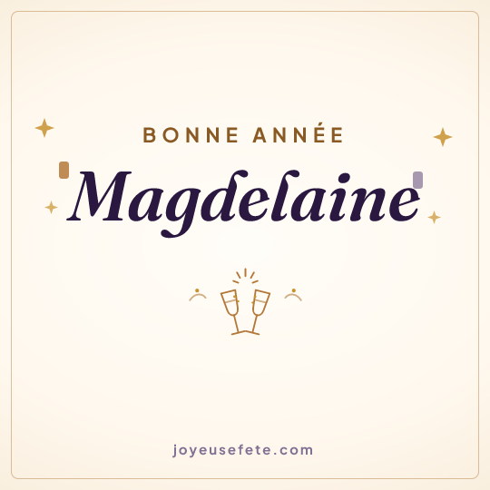 Image carrée « Bonne année Magdelaine » pour WhatsApp