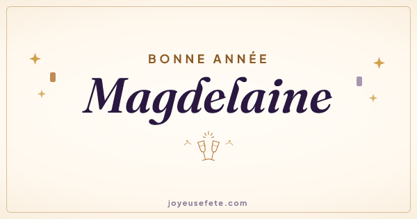 Image « Bonne année Magdelaine » au format large