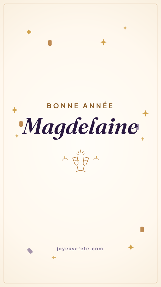 Image « Bonne année Magdelaine » au format story