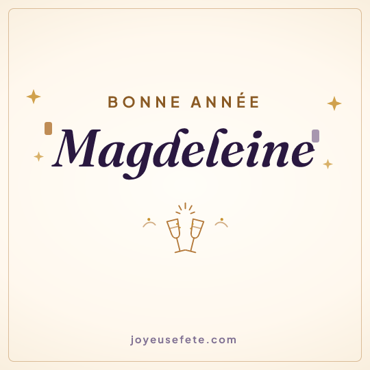 Image carrée « Bonne année Magdeleine » pour WhatsApp