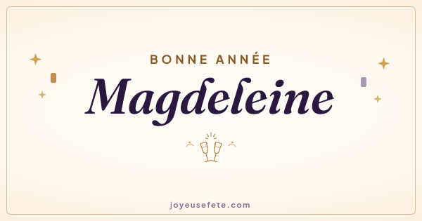 Image « Bonne année Magdeleine » au format large