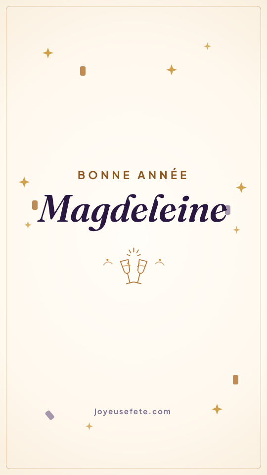 Image « Bonne année Magdeleine » au format story