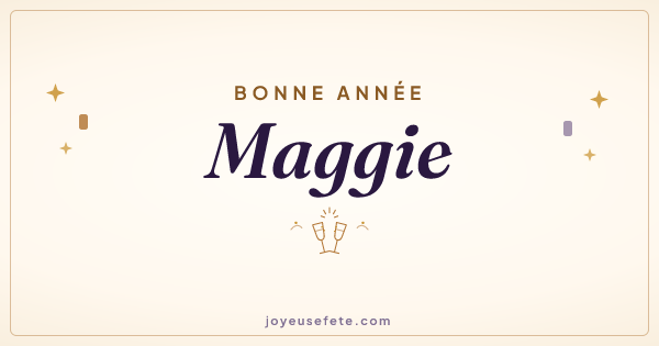 Image « Bonne année Maggie » au format large