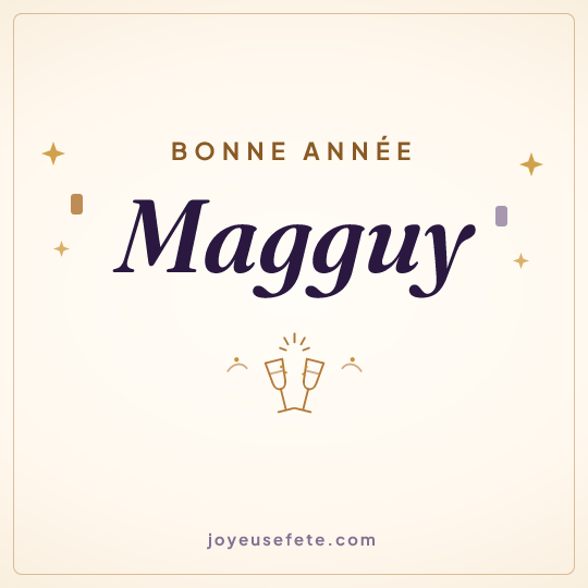 Image carrée « Bonne année Magguy » pour WhatsApp