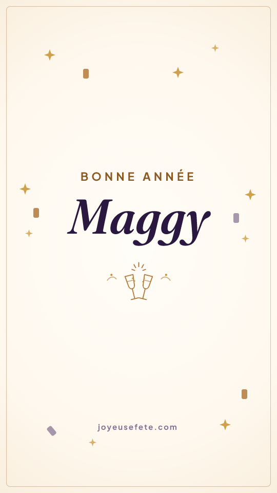 Image « Bonne année Maggy » au format story
