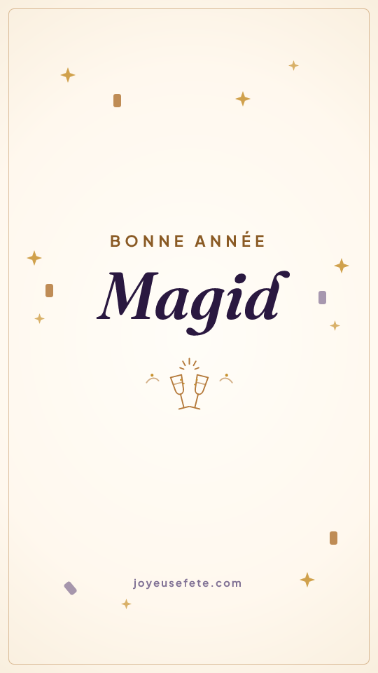 Image « Bonne année Magid » au format story