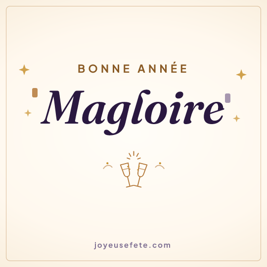 Image carrée « Bonne année Magloire » pour WhatsApp