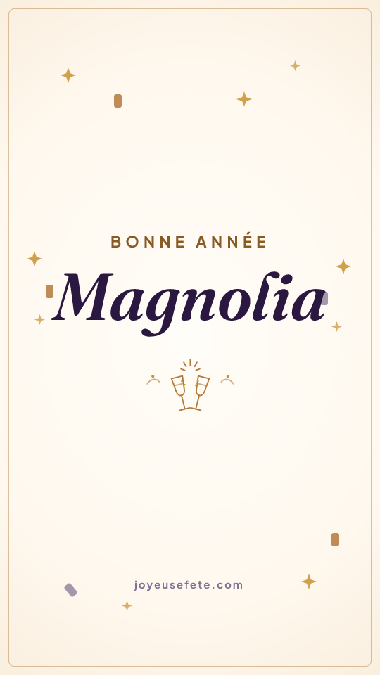 Image « Bonne année Magnolia » au format story