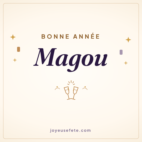 Image carrée « Bonne année Magou » pour WhatsApp