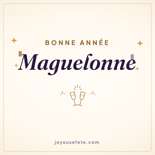 Image carrée « Bonne année Maguelonne » pour WhatsApp