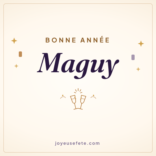 Image carrée « Bonne année Maguy » pour WhatsApp