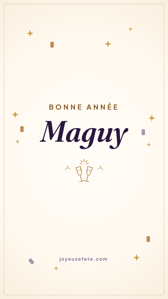 Image « Bonne année Maguy » au format story