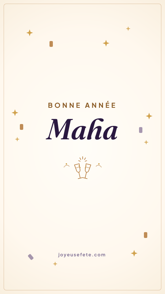 Image « Bonne année Maha » au format story