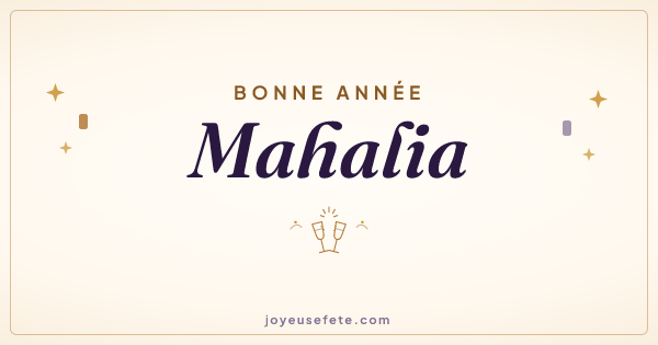 Image « Bonne année Mahalia » au format large