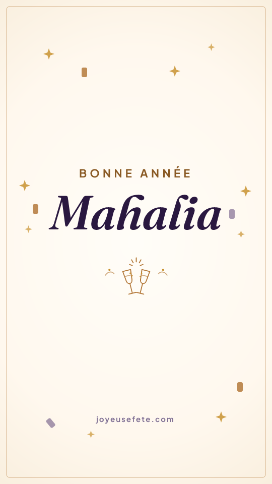 Image « Bonne année Mahalia » au format story