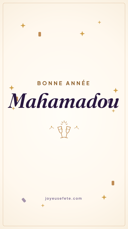 Image « Bonne année Mahamadou » au format story