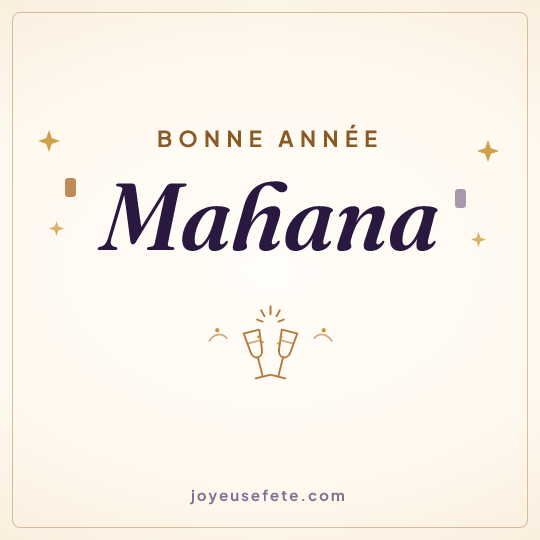 Image carrée « Bonne année Mahana » pour WhatsApp